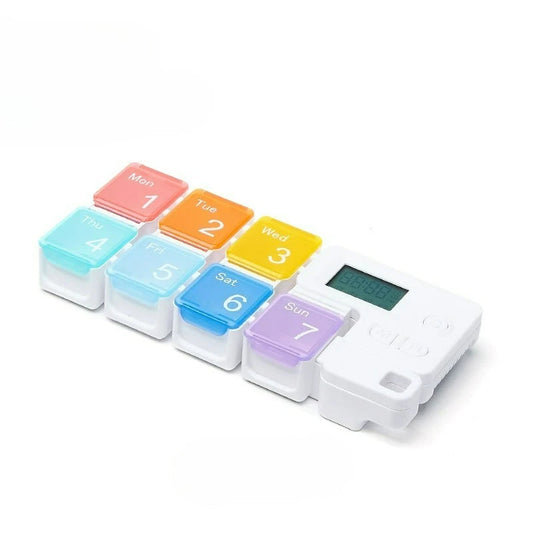 Smart Electronic Weekly Pill Organizer with Dose Reminders