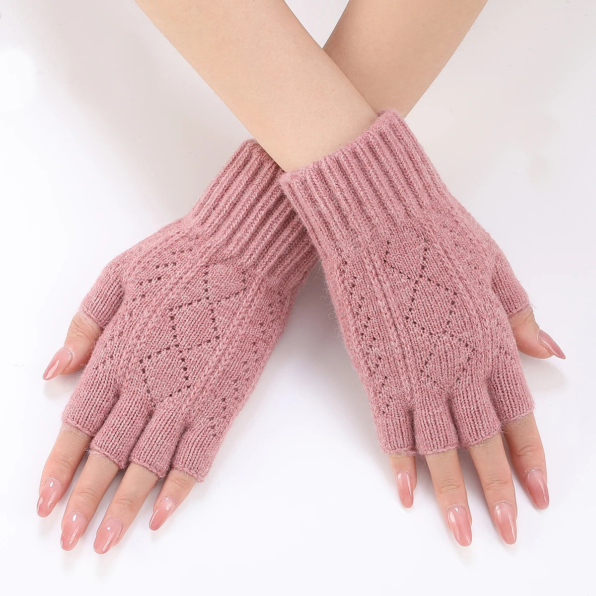 Cozy Knit Fingerless Gloves for Winter - Soft, Warm & Flexible
