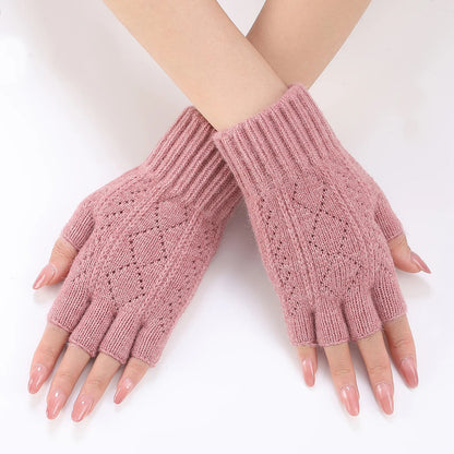 Cozy Knit Fingerless Gloves for Winter - Soft, Warm & Flexible