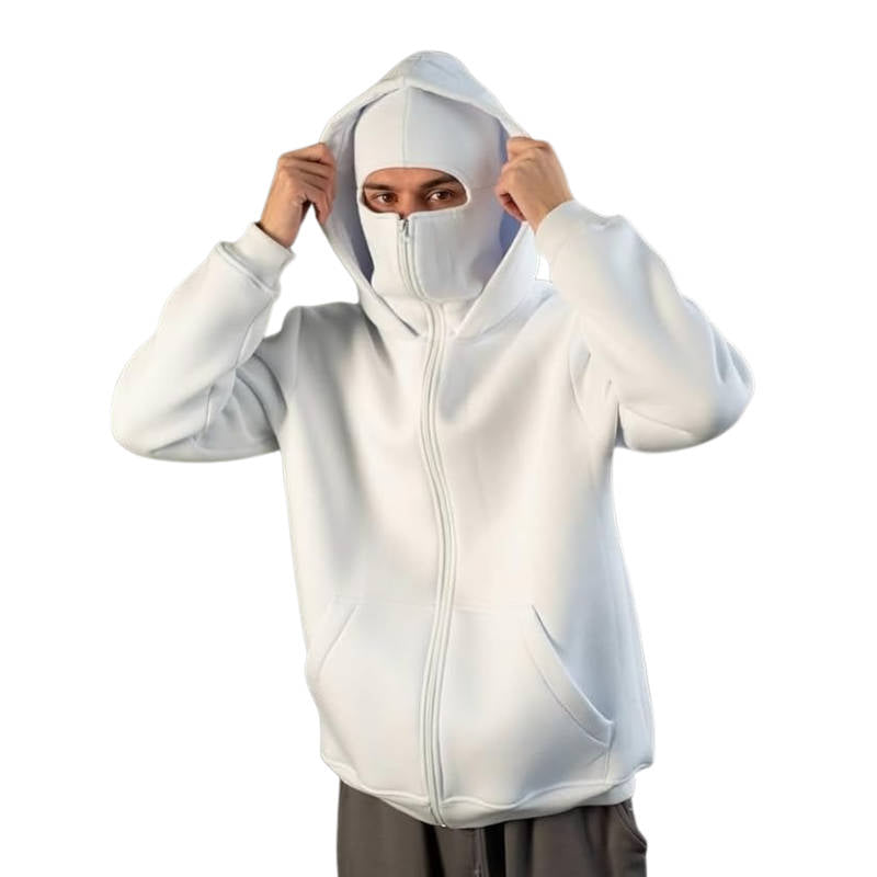 Unisex Full-Zip Balaclava Hoodie – Cozy, All-Weather Warmth