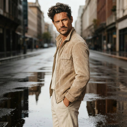 Timeless Men's Corduroy Jacket - Classic, Versatile Style for Everyday Wear