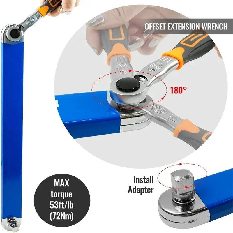 Telescoping Extension Wrench for Tight Spaces