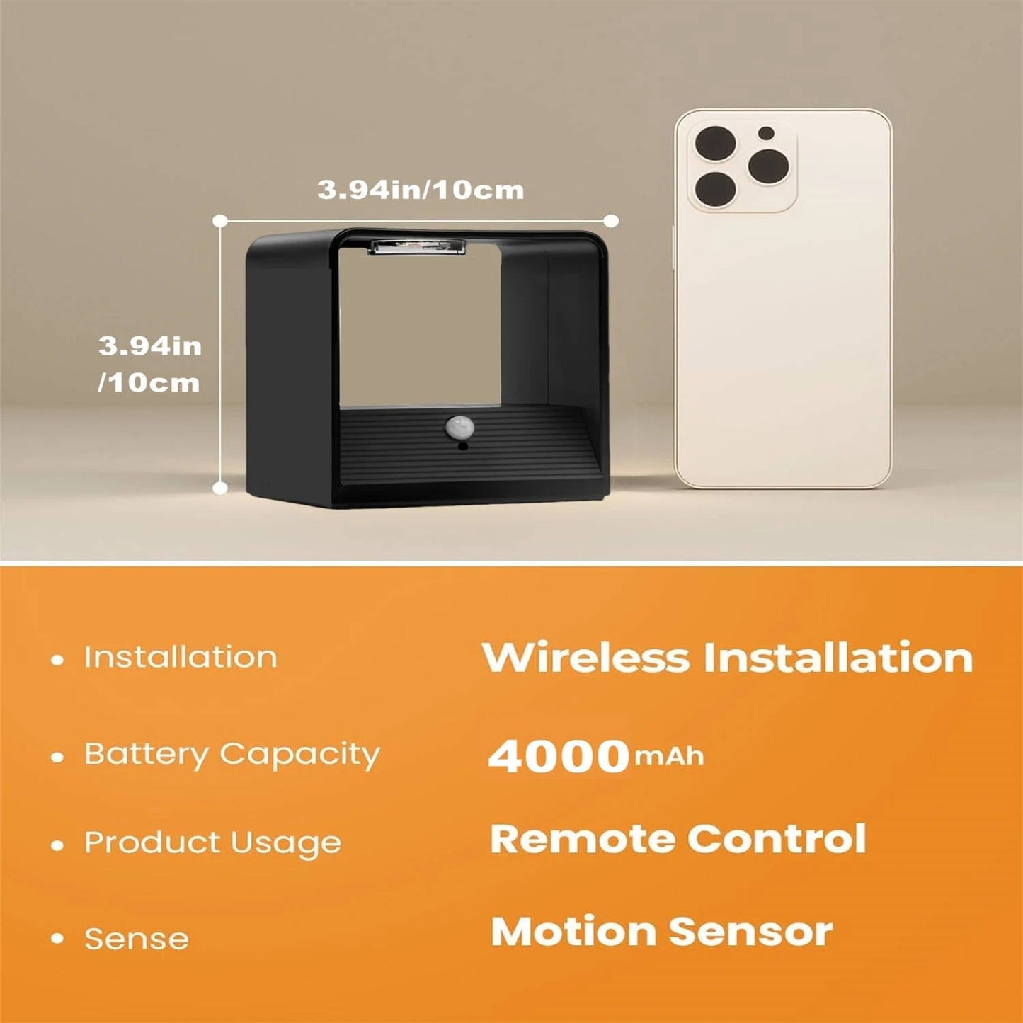 Motion-Sensing Indoor Wall Light with Remote Control