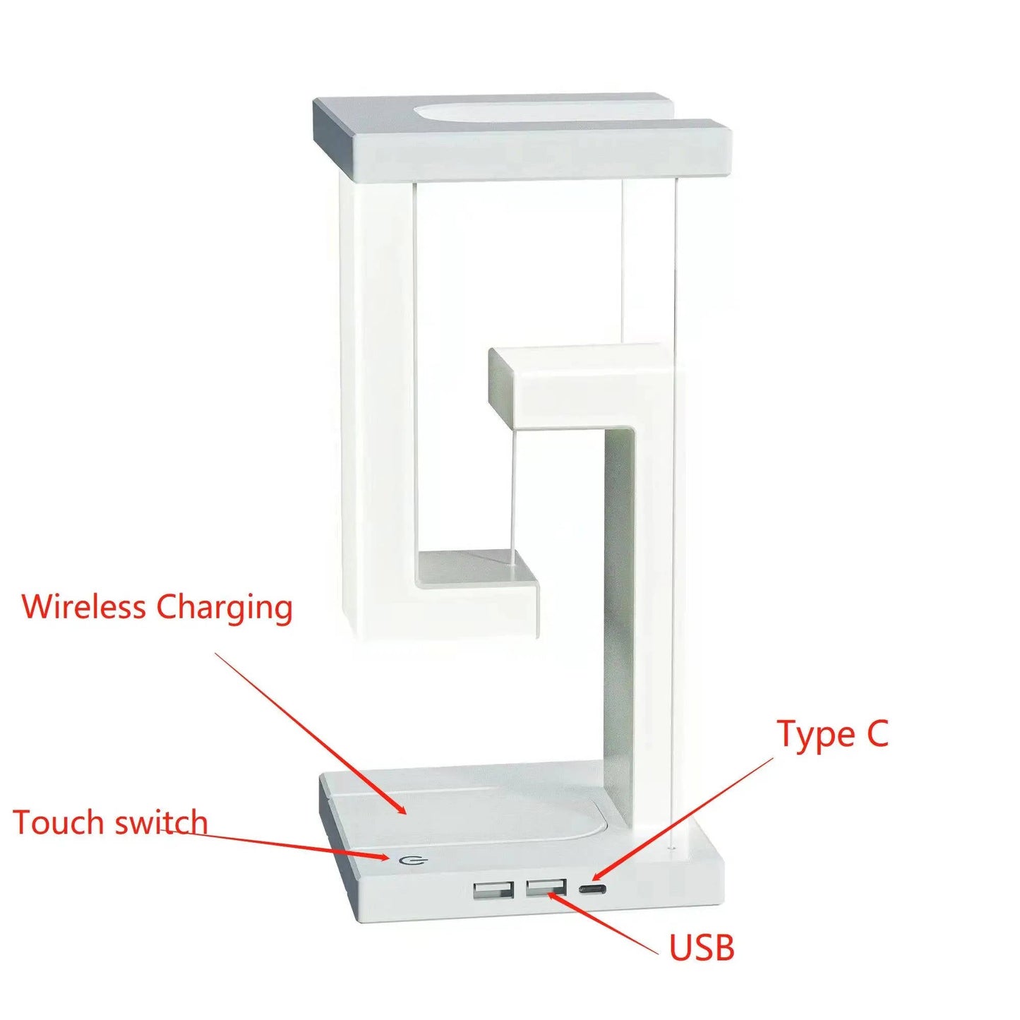 Levitation Lamp with Built-In Wireless Charger