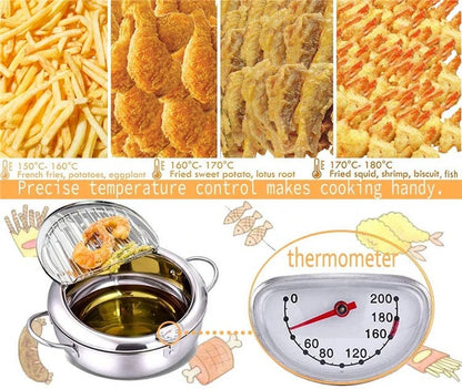 Japanese-Style Deep Frying Pot for Crispy, Even Frying