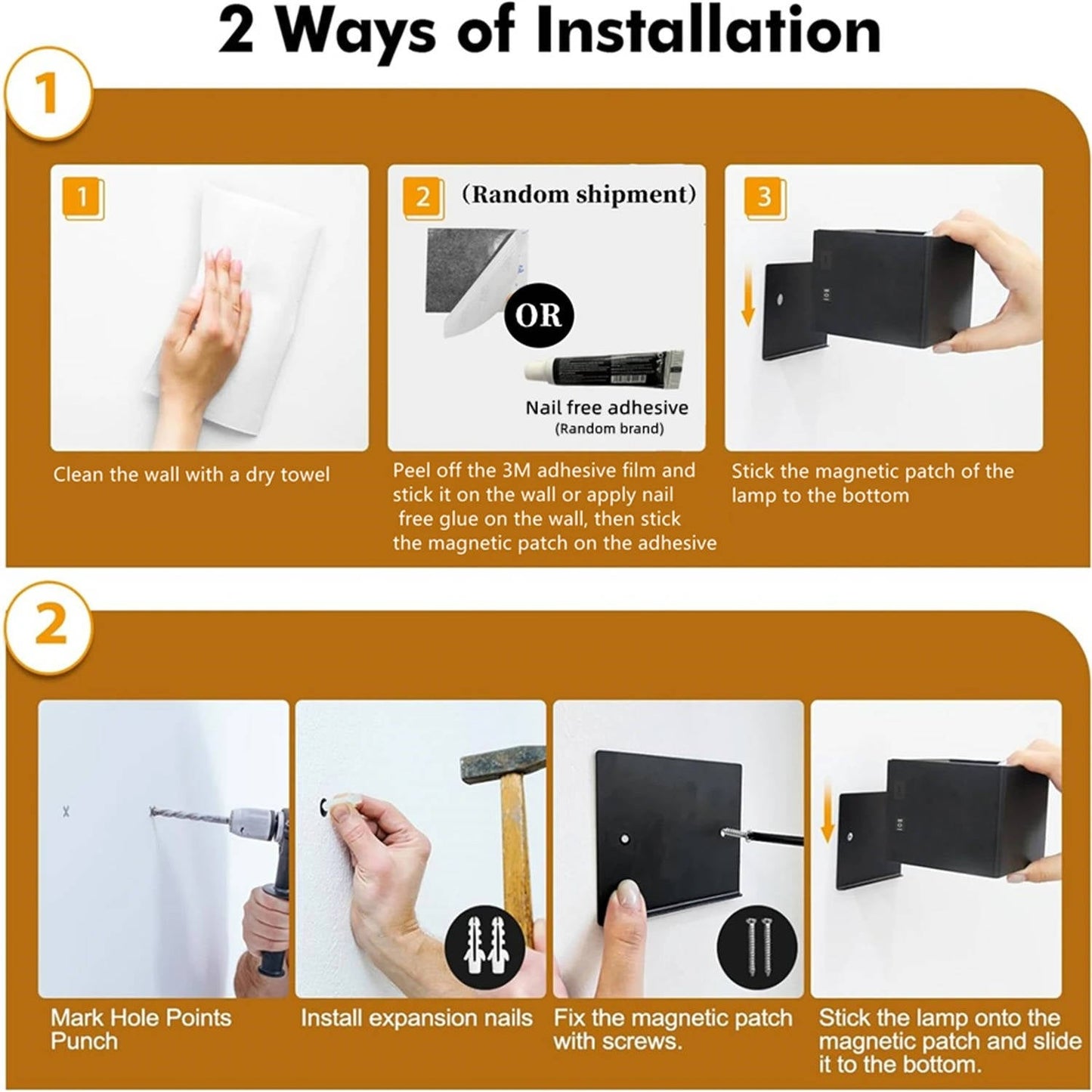 Motion-Sensing Indoor Wall Light with Remote Control