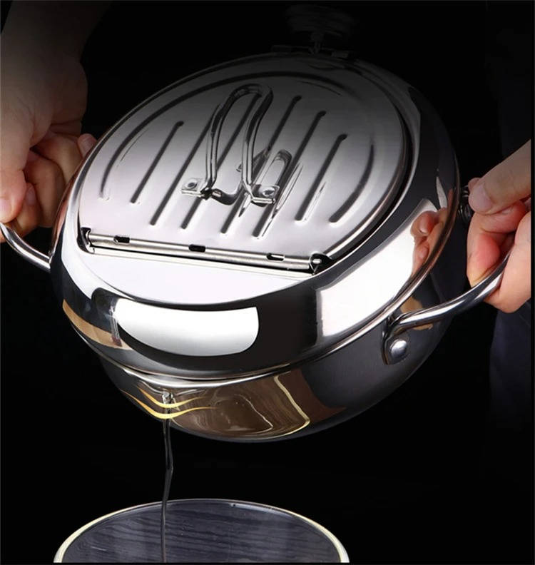 Japanese-Style Deep Frying Pot for Crispy, Even Frying