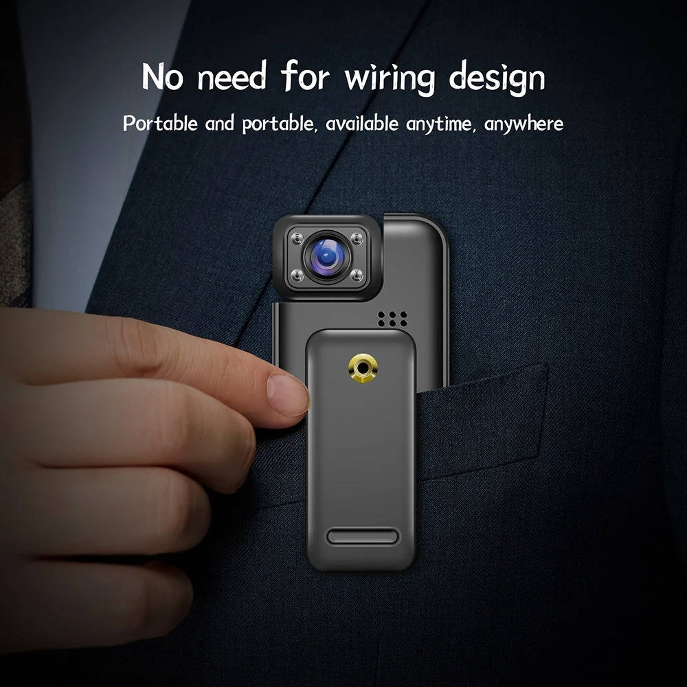 Pocket-Sized 4K Ultra HD WiFi Mini Body Camera — Ultra-Compact, High-Resolution Wearable Recorder