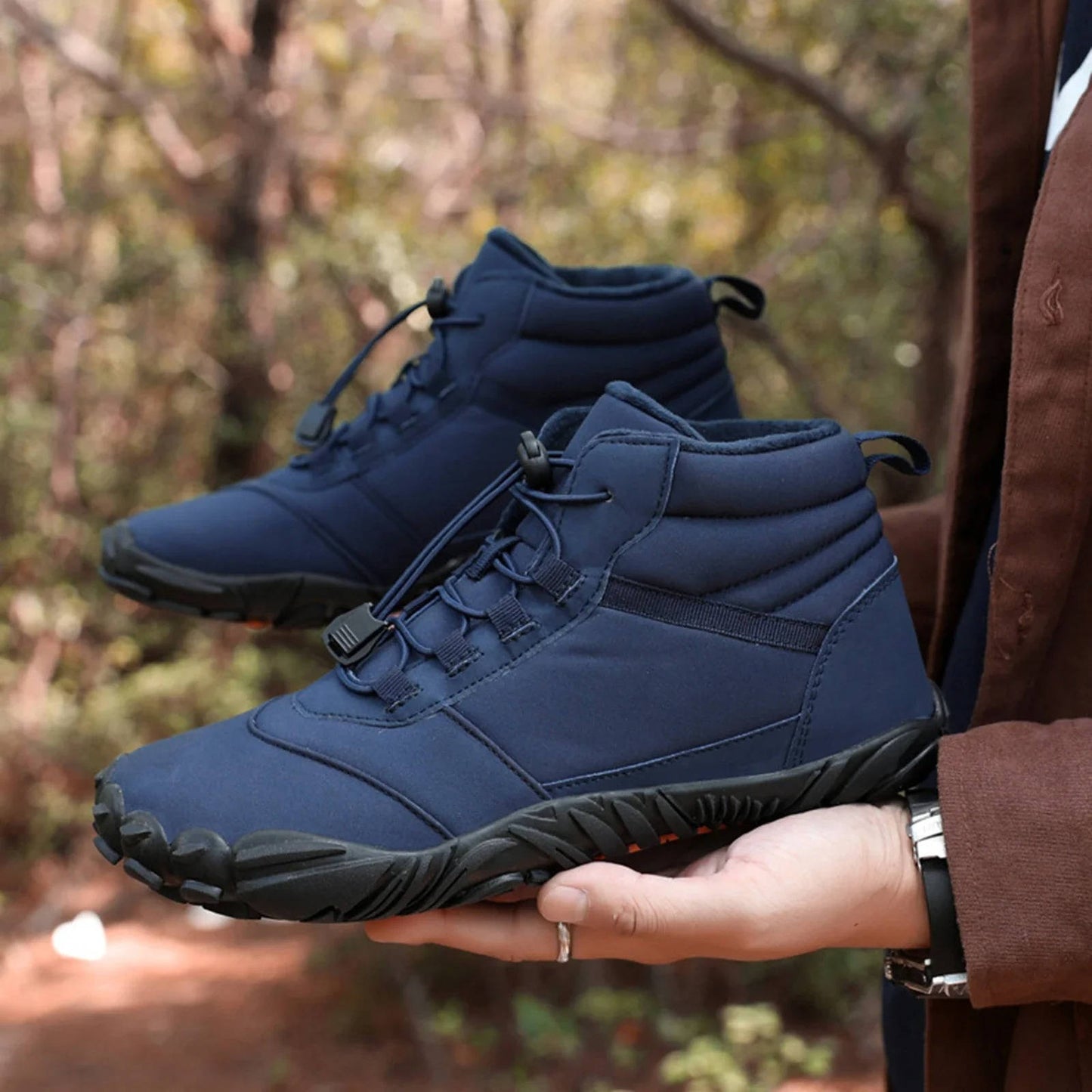 Cosy Fleece Winter Barefoot Shoes — Waterproof & Snowproof for All-Weather Comfort