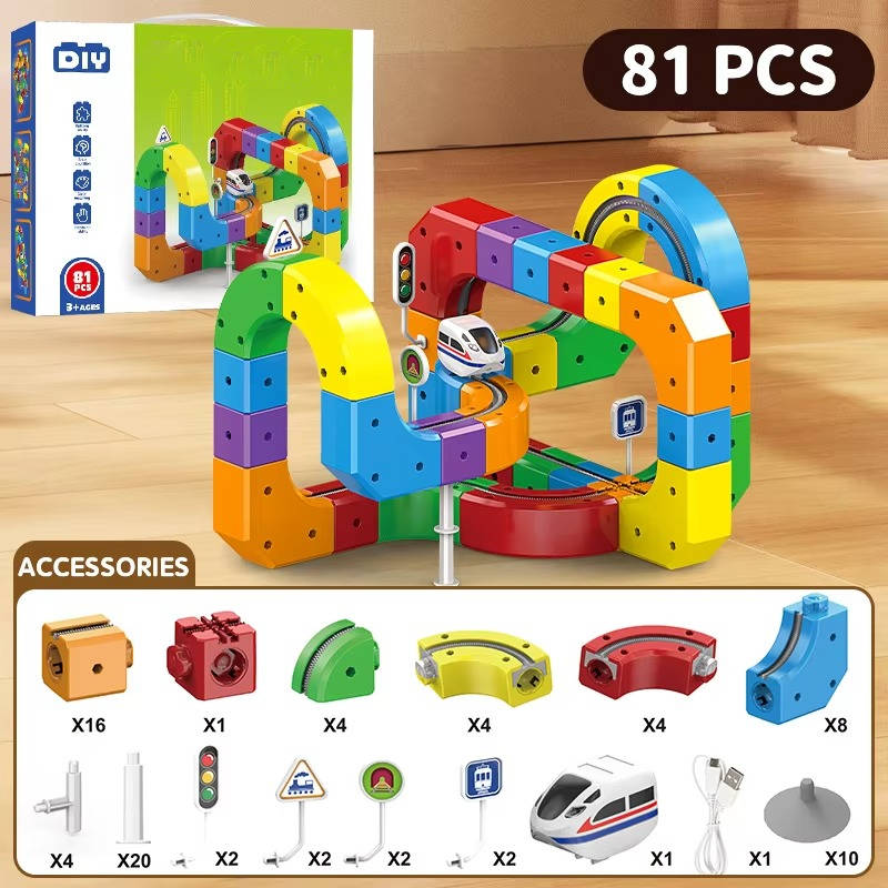 Magnetic Train Track Playset – Build, Connect, and Create Endless Railway Fun