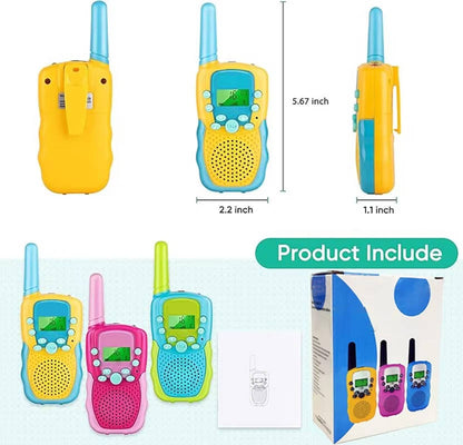 Kids Walkie Talkies Set — 3-Pack