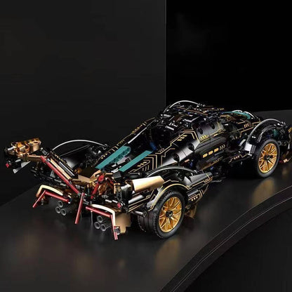 1690-Piece V12 Model Car Building Block Set - Realistic V12 Engine Detail and Precision Build