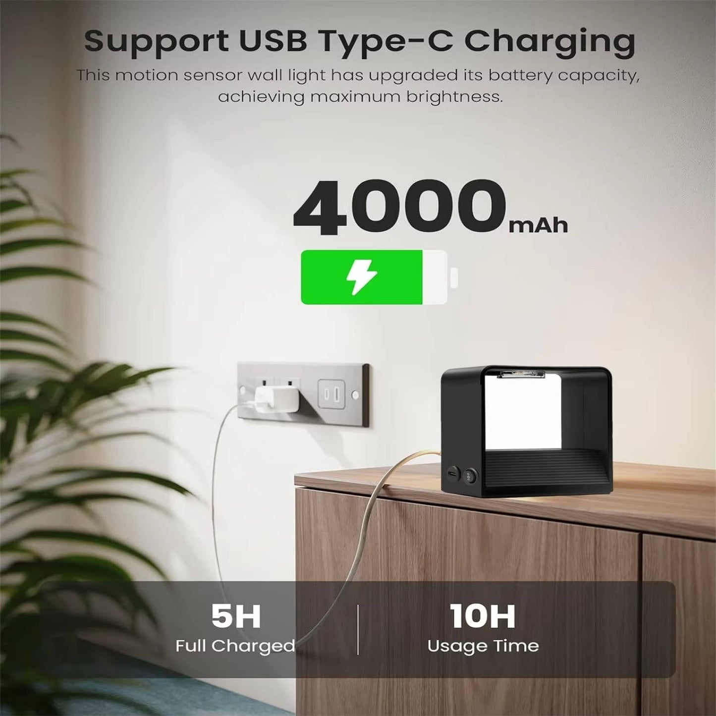 Motion-Sensing Indoor Wall Light with Remote Control