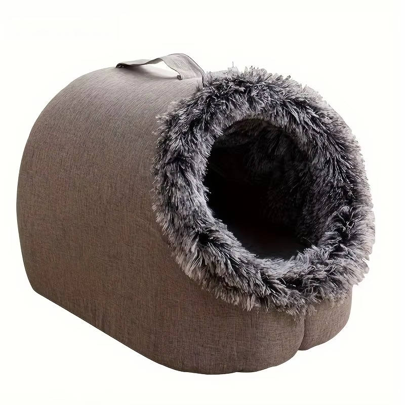 Cozy Winter Cat Bed for Warm, Snug Naps