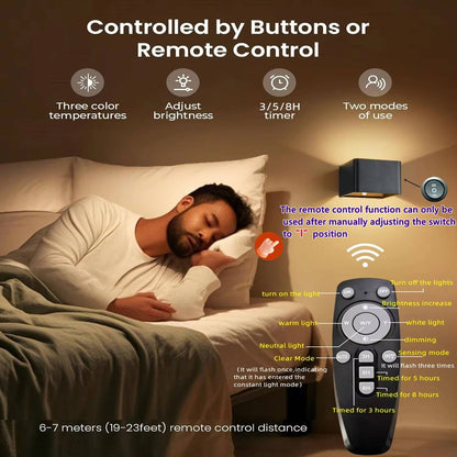 Motion-Sensing Indoor Wall Light with Remote Control