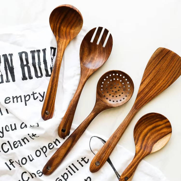6-Piece Wooden Kitchen Utensil Set
