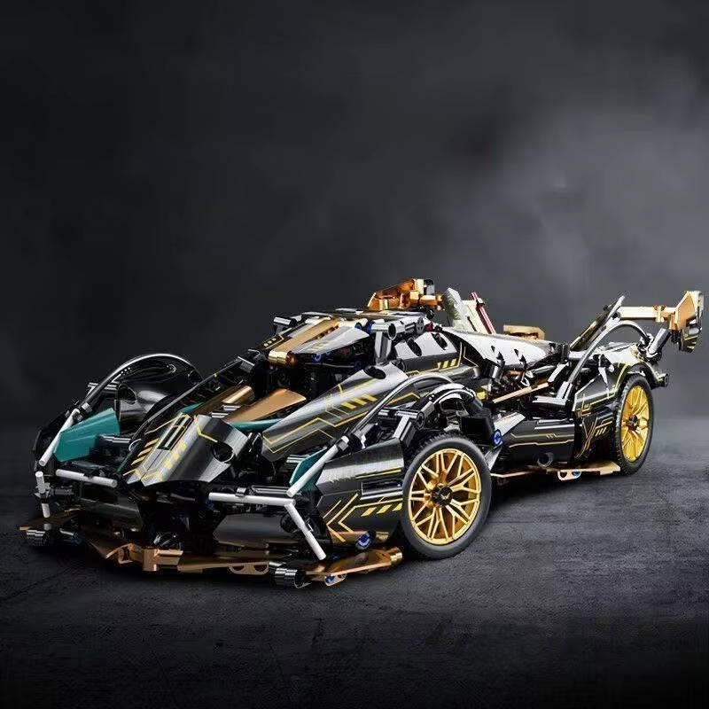 1690-Piece V12 Model Car Building Block Set - Realistic V12 Engine Detail and Precision Build
