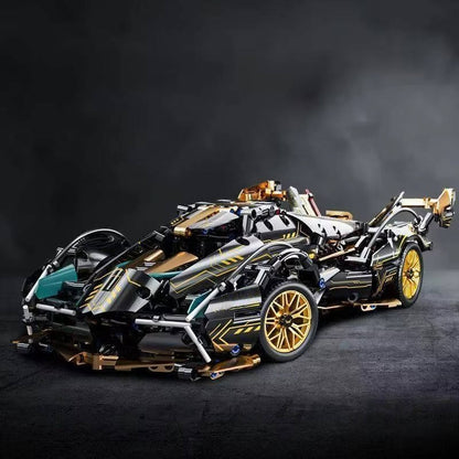 1690-Piece V12 Model Car Building Block Set - Realistic V12 Engine Detail and Precision Build