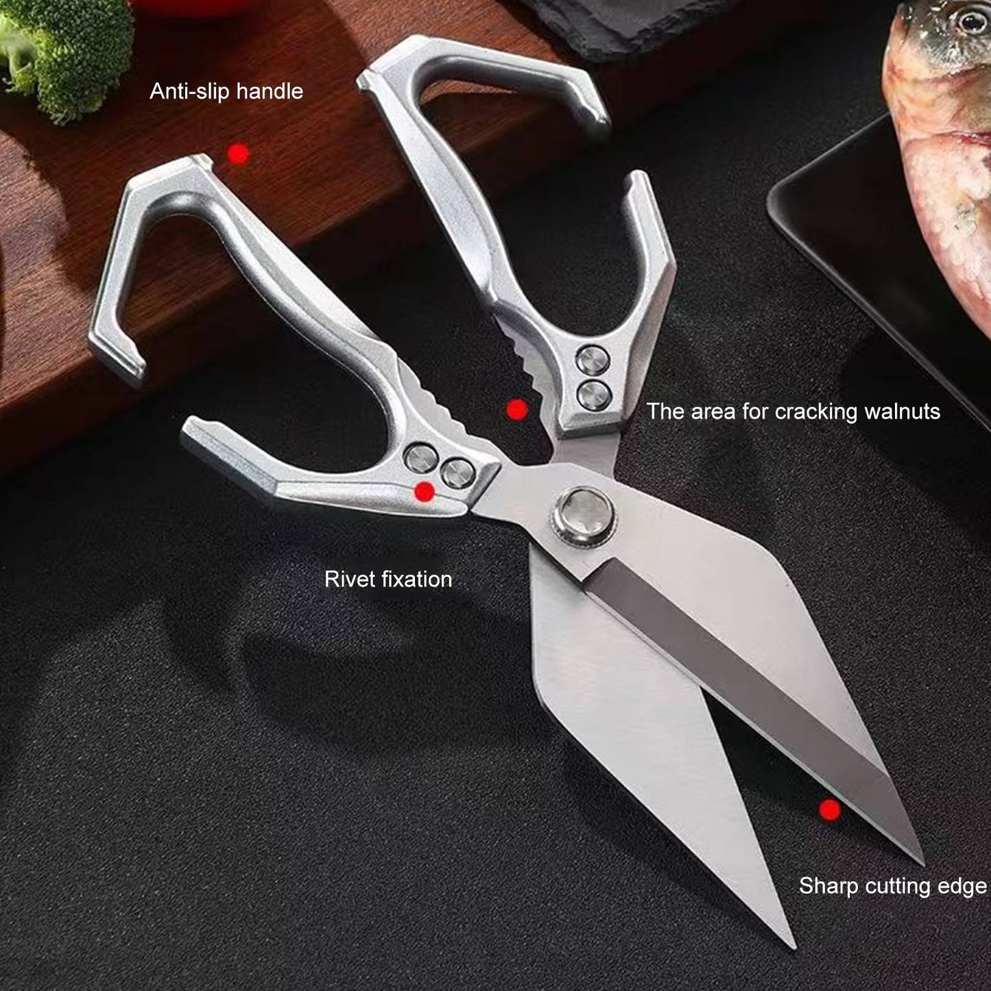 Premium Kitchen Shears - Durable, All-Purpose Scissors for Everyday Kitchen Tasks