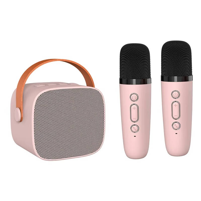 Portable Karaoke Machine with Dual Wireless Microphones