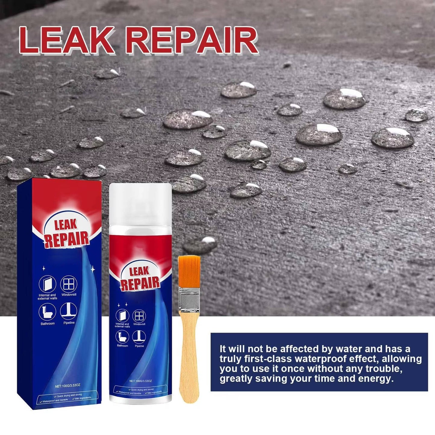 2-Pack All-Purpose Waterproof Sealant Spray for Leak Repair