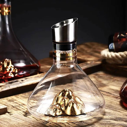 Crystal Glass Wine Decanter & Aerator Carafe - Elevate Flavor with Elegant Clarity