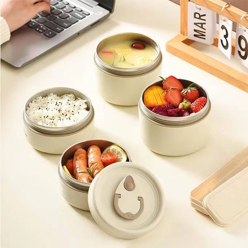 Stainless Steel Insulated Lunch Box - Complete Set with Food Containers