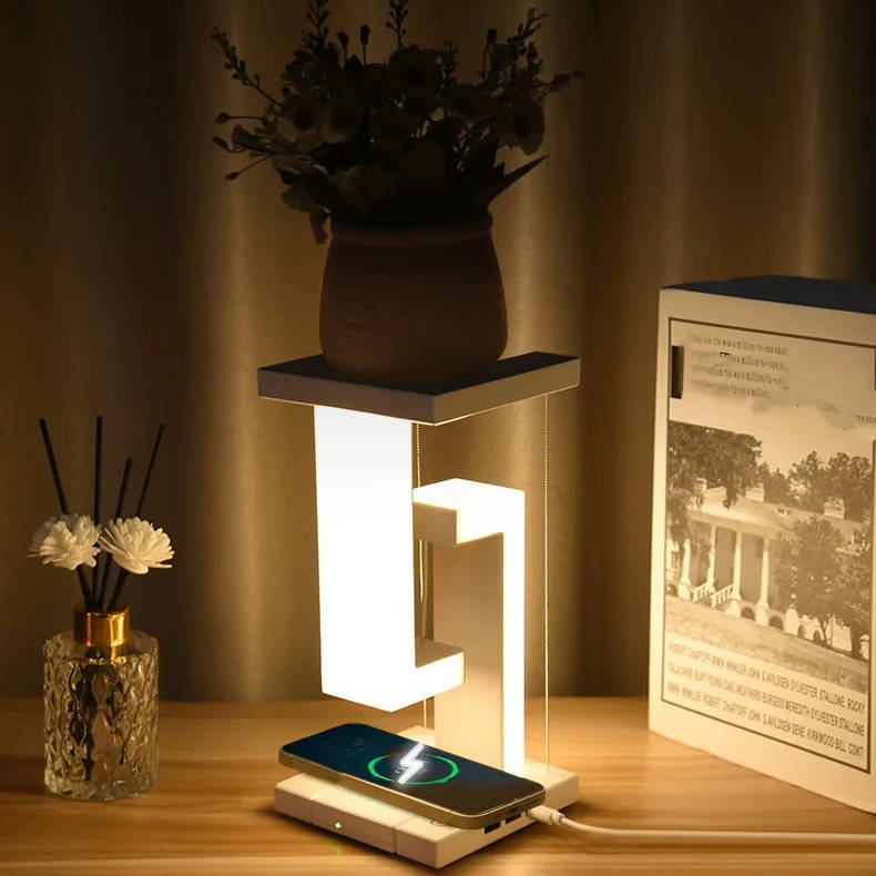 Levitation Lamp with Built-In Wireless Charger