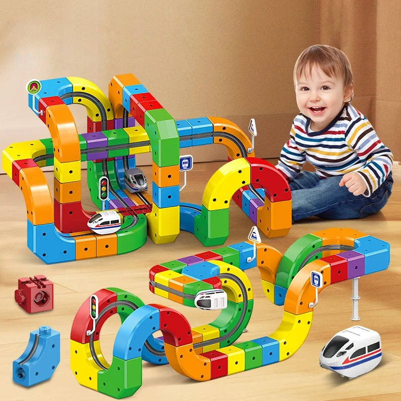 Magnetic Train Track Playset – Build, Connect, and Create Endless Railway Fun