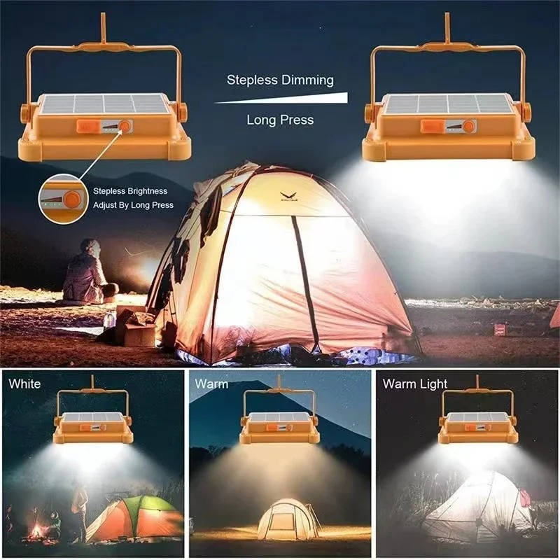 Solar-Powered Portable Camping Lamp — Bright, Compact Outdoor Light