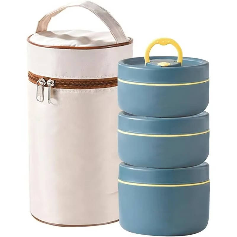 Stainless Steel Insulated Lunch Box - Complete Set with Food Containers