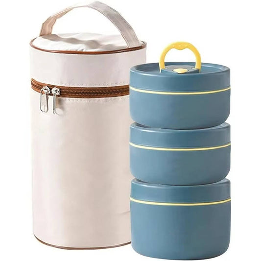 Stainless Steel Insulated Lunch Box - Complete Set with Food Containers
