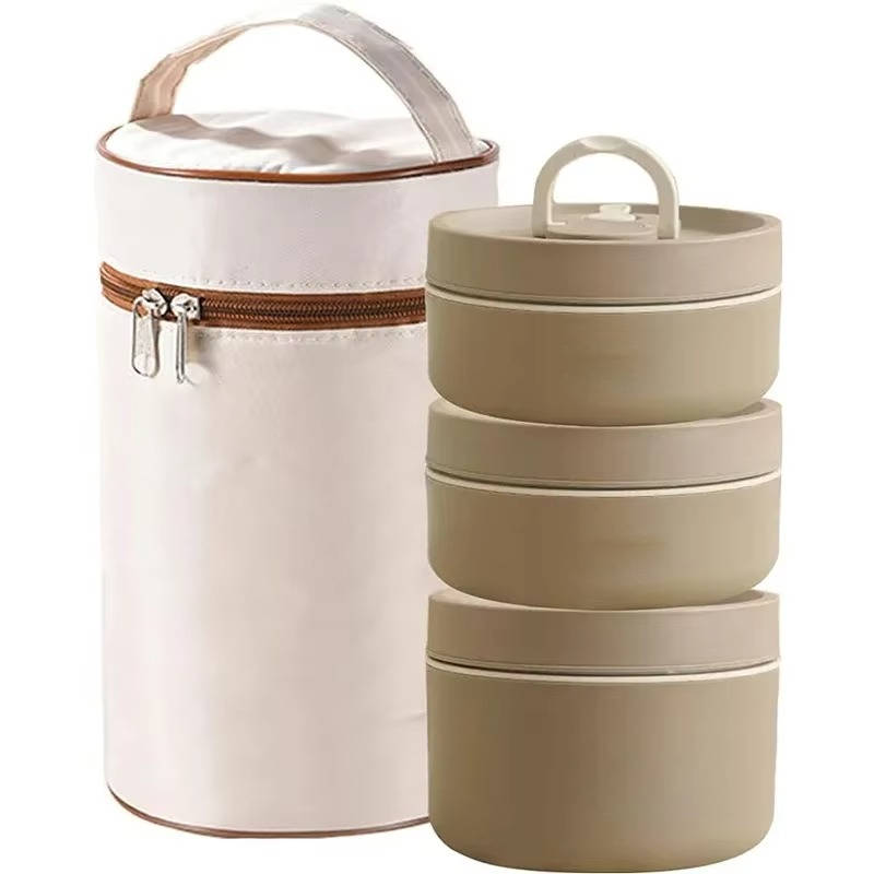 Stainless Steel Insulated Lunch Box - Complete Set with Food Containers