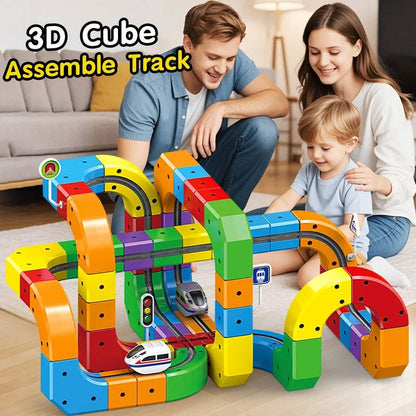 Magnetic Train Track Playset – Build, Connect, and Create Endless Railway Fun