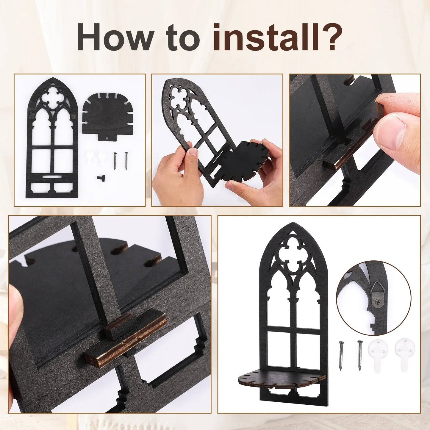 Three-Piece Gothic Wall Decor Set