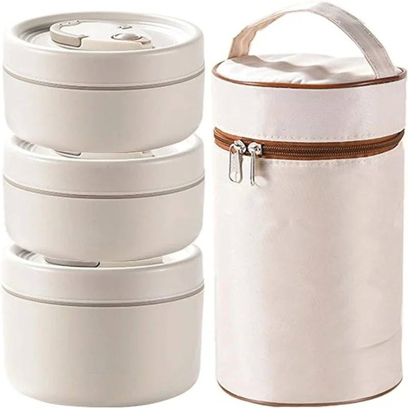 Stainless Steel Insulated Lunch Box - Complete Set with Food Containers