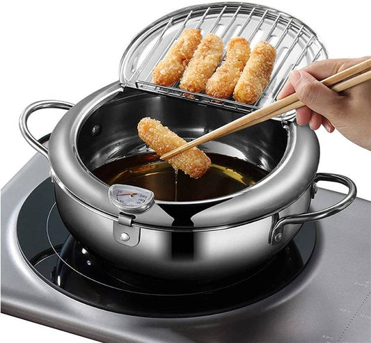 Japanese-Style Deep Frying Pot for Crispy, Even Frying
