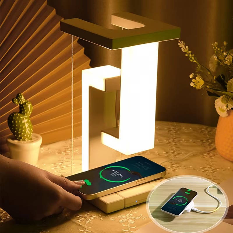 Levitation Lamp with Built-In Wireless Charger