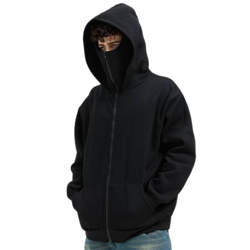 Unisex Full-Zip Balaclava Hoodie – Cozy, All-Weather Warmth