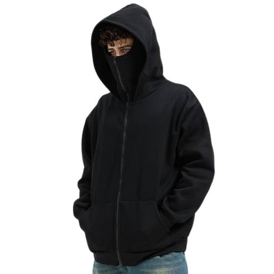 Unisex Full-Zip Balaclava Hoodie – Cozy, All-Weather Warmth