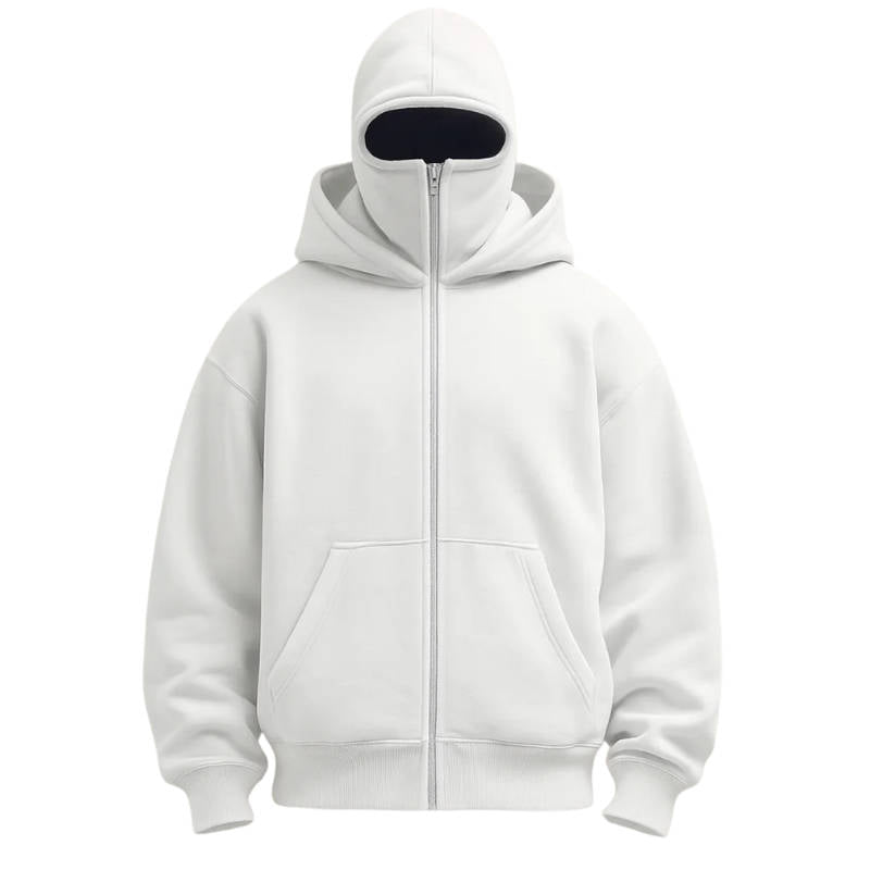 Unisex Full-Zip Balaclava Hoodie – Cozy, All-Weather Warmth