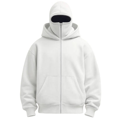 Unisex Full-Zip Balaclava Hoodie – Cozy, All-Weather Warmth