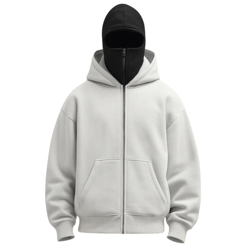 Unisex Full-Zip Balaclava Hoodie – Cozy, All-Weather Warmth