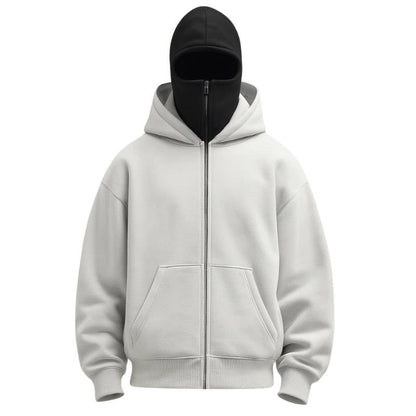 Unisex Full-Zip Balaclava Hoodie – Cozy, All-Weather Warmth