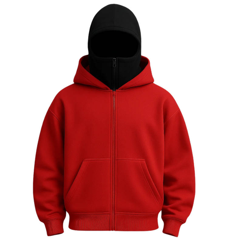 Unisex Full-Zip Balaclava Hoodie – Cozy, All-Weather Warmth