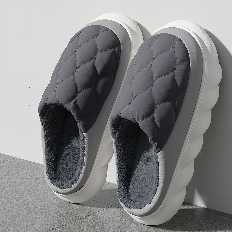 Men's Waterproof Winter Slippers – Warm, Cozy Indoor Footwear