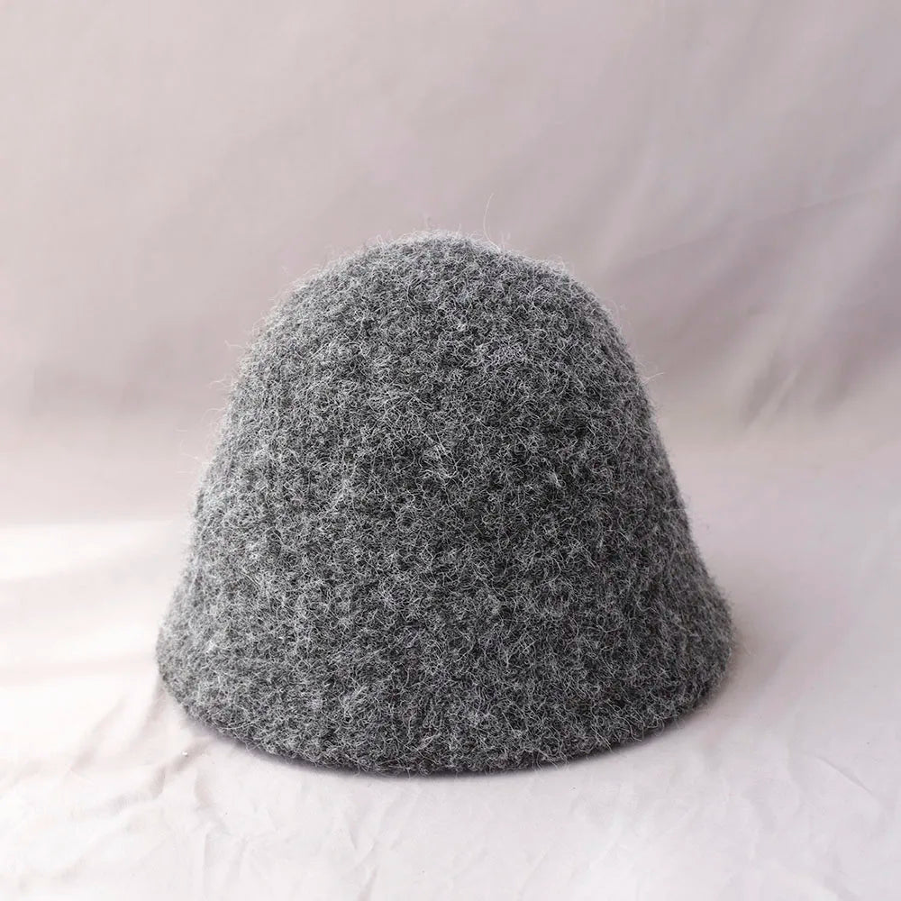 Women's Cozy Winter Wool Bucket Hat
