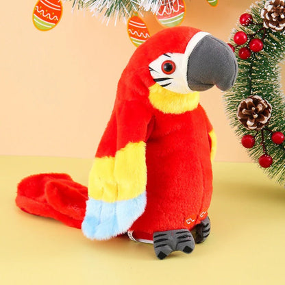 Interactive Talking Parrot Plush Toy with Built-In Music