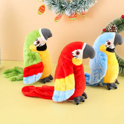 Interactive Talking Parrot Plush Toy with Built-In Music