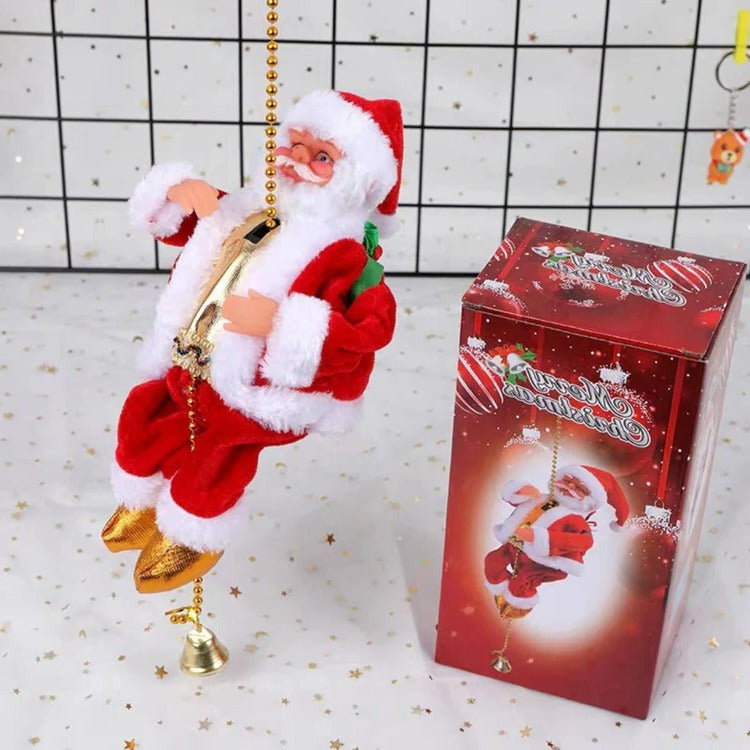 Animated Climbing Santa Holiday Display Toy